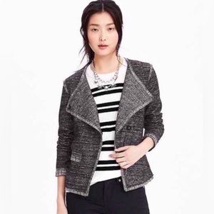 Banana Republic Tweed Fringe Moto Jacket, Large